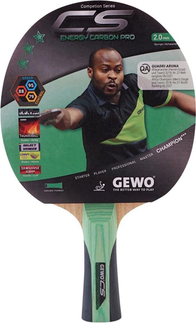 Gewo Tafeltennisbatje CS Energy Carbon Pro
