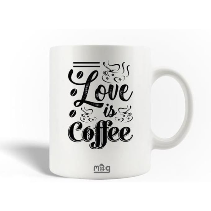 Keramische Mok - Homer Simpson - Liefde is Koffie - 30cl - Vaatwasmachinebestendig - Wit