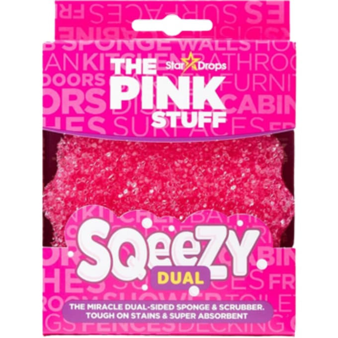 The Pink Stuff Sqeezy - Dubbelzijdige Scrub Spons Wit