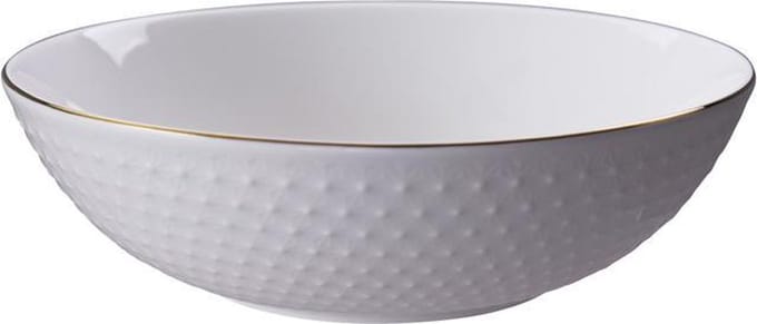 Tokyo Design Studio - Nippon White - Goude Rand Kom 21x6.3cm 1100ml Sterren Wit Goud