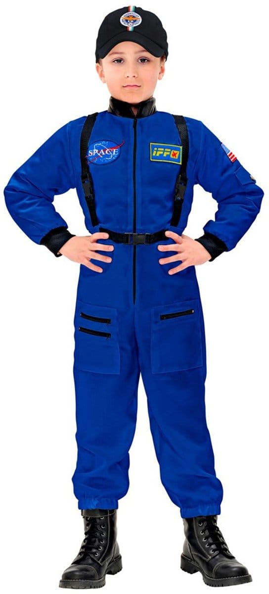 Astronaut Jumpsuit Kind Blauw - Maat 164