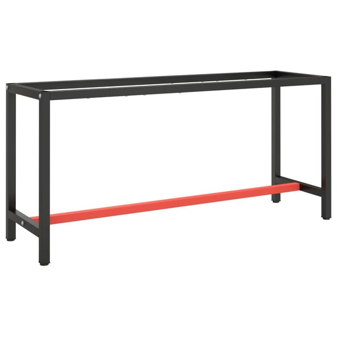 vidaXL - Werkbankframe - 170x50x79 - cm - metaal - matzwart - en - matrood