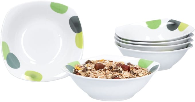 Set van 6 muesli saladekommen Rondo 14,3cm