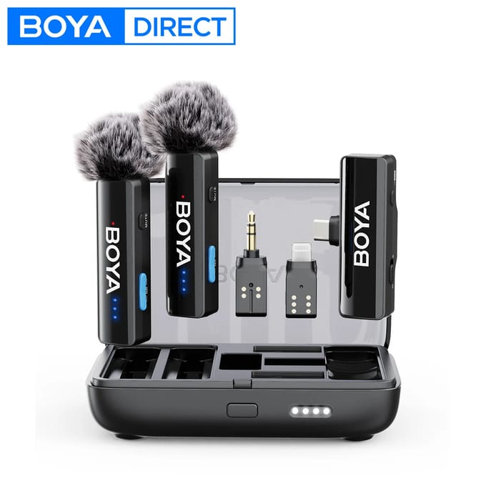 BOYALINK 2 draadloze lavaliermicrofoon voor iPhone Android DSLR-camera's Smartphone Gaming Youtube Video-opname Streaming BOYALINK V2.0