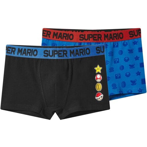 Lidl Set van 2 kinder boxers (Zwart/blauw, 122/128)