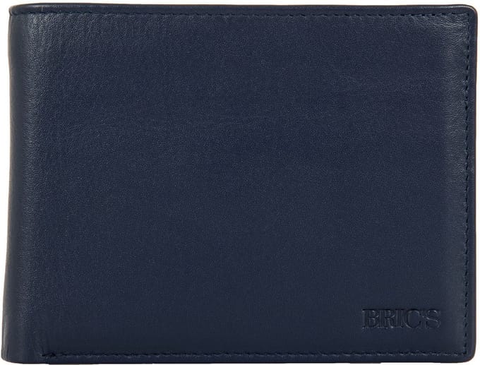 BRIC'S Leren Portemonnee Bernina Wallet Ocean Blue Donkerblauw