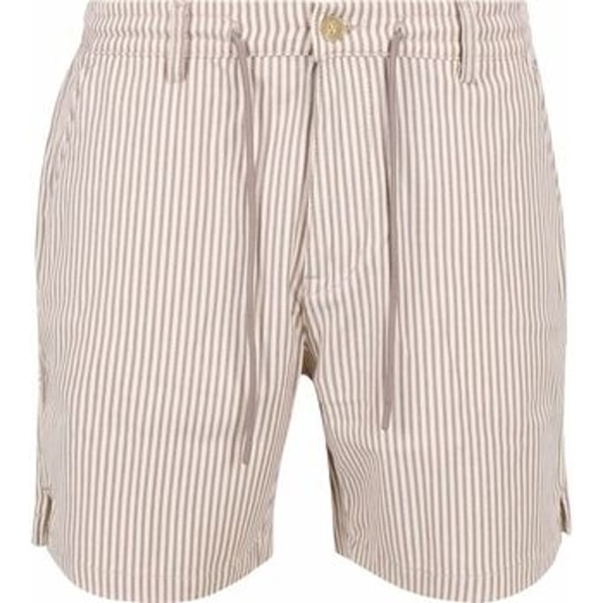 Korte Broek Vanguard Relaxed Short Stripes Beige
