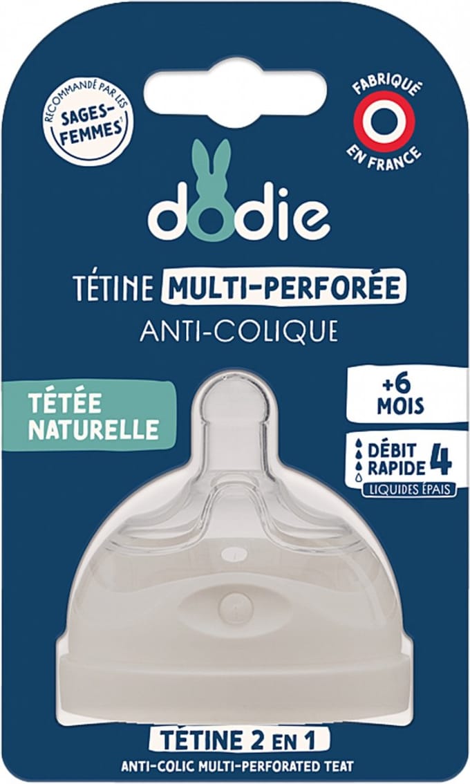 Dodie – Meerperforatie speen – Babyfles speen – Flow 4 – anti-koliek