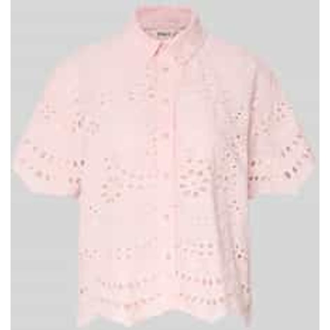 Boxy fit blouse met korte mouwen van puur katoen model 'NEW LALISA'