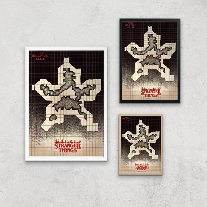 Stranger Things Map Giclee Art Print - A4 - Print Only