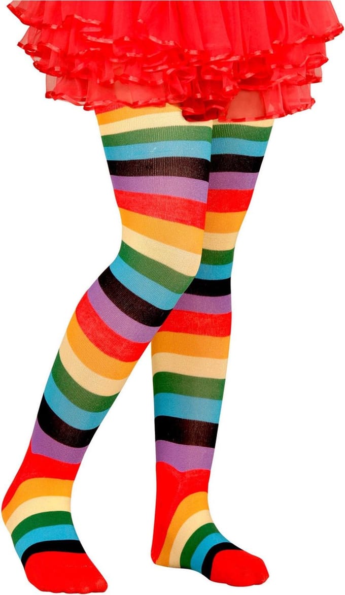 Panty gestreept regenboog kind