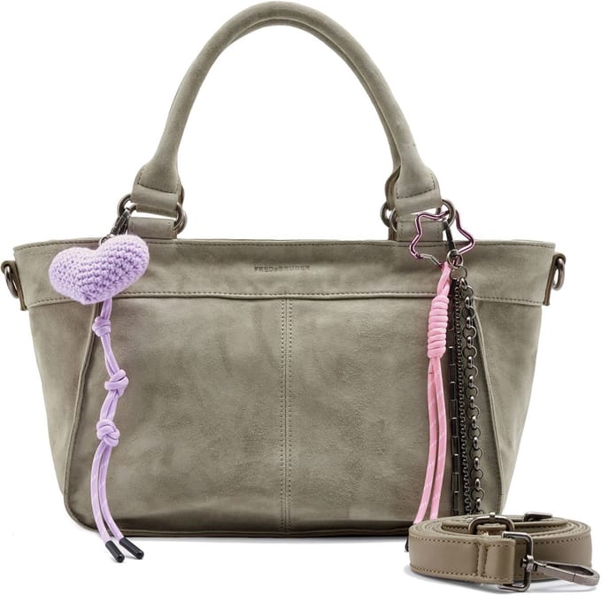 FREDsBRUDER Leren handtas schoudertas Beautiful Mess Handbag Taupe