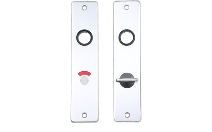 Wovar WC deurbeslag aluminium kortschild 63/8 | Per Set
