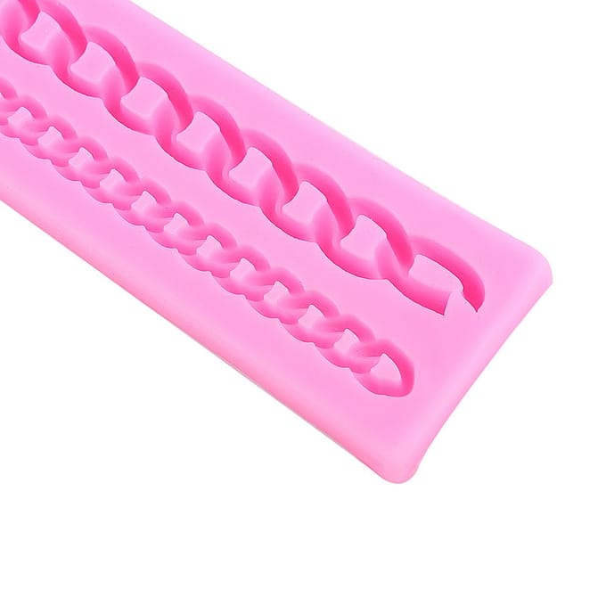 Fondant Cake 3D Mal Voedselveilige Siliconen Mal Modeontwerp Feest pink