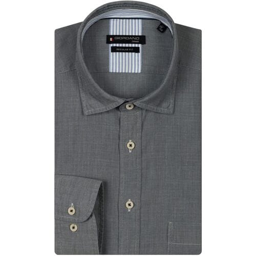 Giordano Overhemd Verona Button Under Washed Tencel Chambray Navy / male