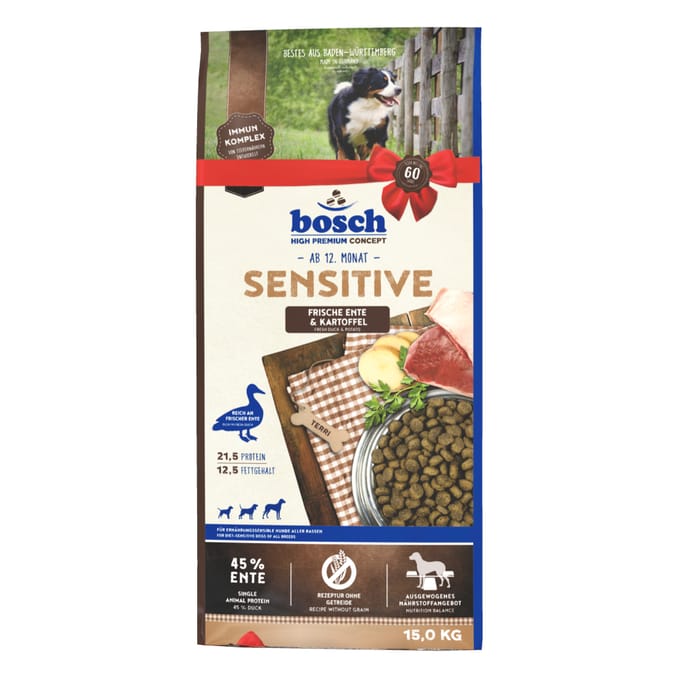 2x15kg bosch Sensitive Eend & Aardappel Hondenvoer