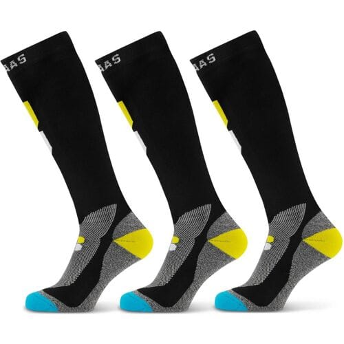 Poederbaas Skisokken Technical Bamboo Freeride - 3 paar - Zwart - Maat 35/38