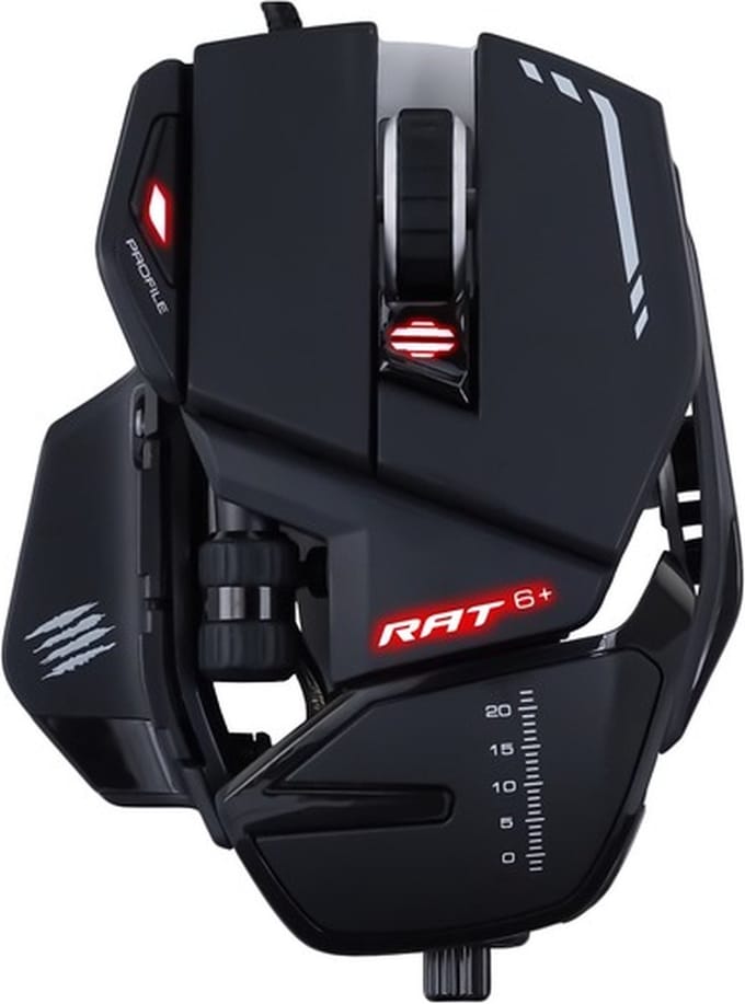Mad Catz R.A.T. 4+ Optical Gaming Mouse - Gaming muis - Optisch - 9 knoppen - Zwart