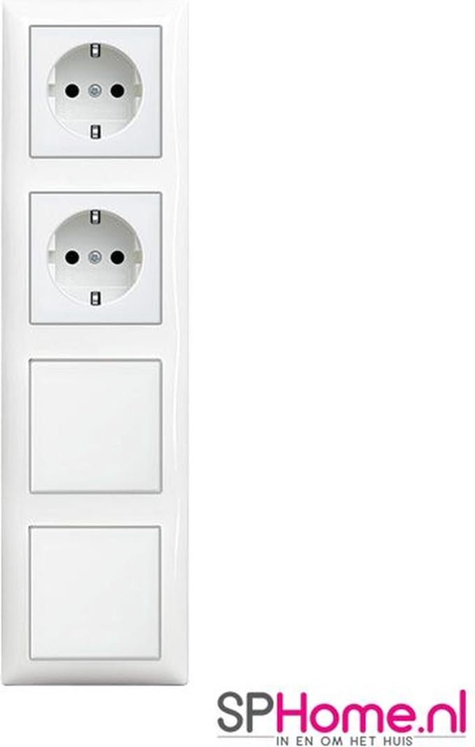 Busch-Jaeger Inbouw Wandcontactdoos 2x Schakelaar 2x