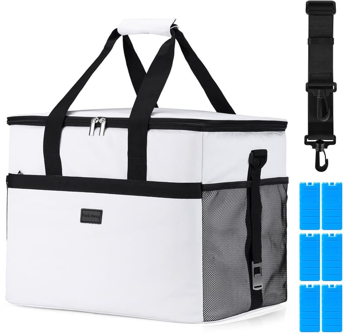 Packaway 4 Laags Geïsoleerde Koeltas - Lunchtas 40 liter - Wit