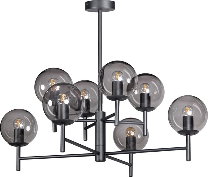 ETH Davina Hanglamp 8x E27 40W Zwart