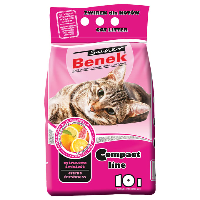 10l Citrus Freshness Compact Super Benek Kattenbakvulling
