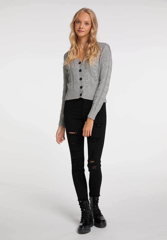Mymo Vest Nolie Dames licht grijs melange
