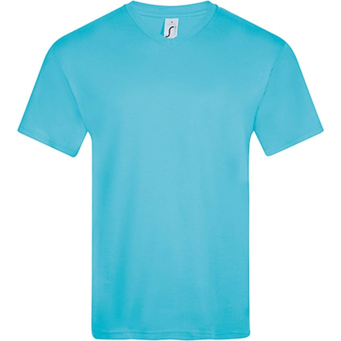 SOLS Heren Victory V-hals T-shirt (Atol blauw)