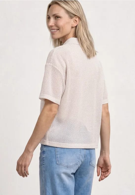 2-in-1 mesh poloshirt met korte mouwen