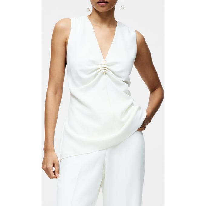 French Connection Arlette Slvlss V Nk Top Summer White Größe: 18 | Tanktops Outlet | Damen | Weiß