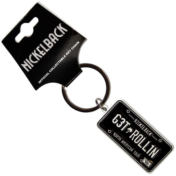 Nickelback Kentekenplaat Sleutelhanger One Size zwart/wit
