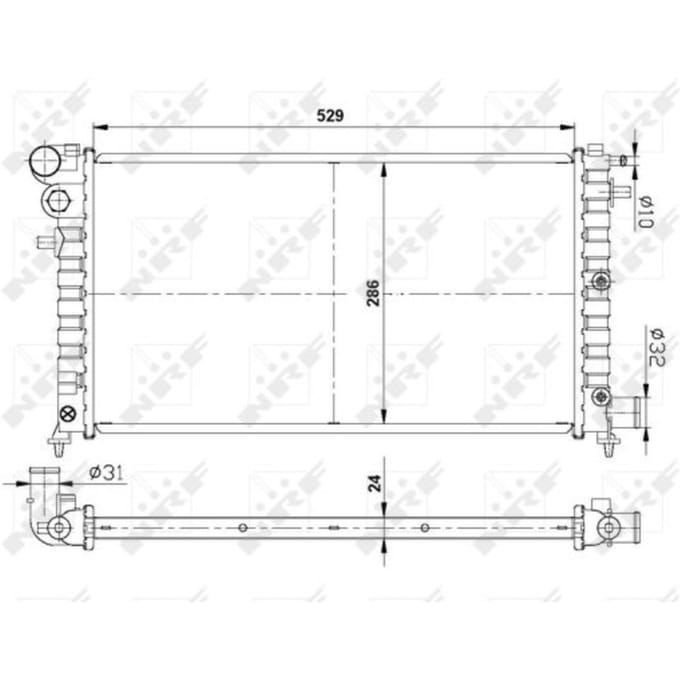 Radiator, motorkoeling NRF 509502