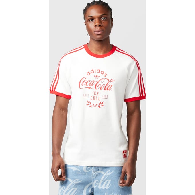 Adidas Cali T-shirts Heren - Wit - Maat M - Katoen Jersey