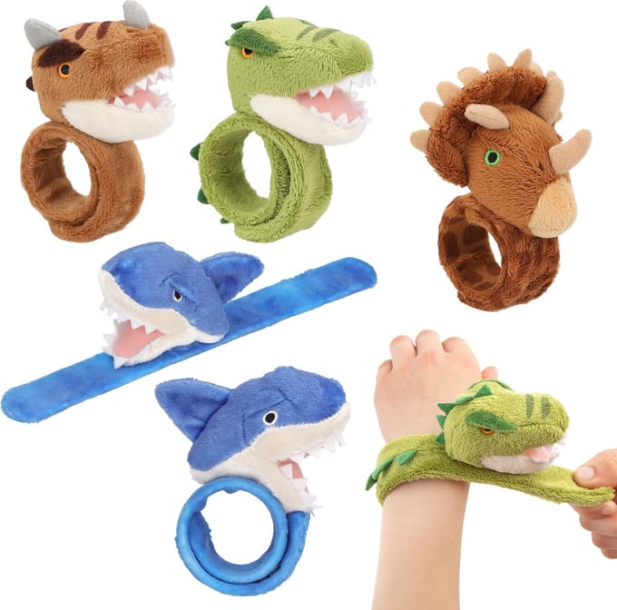 Depesche - Dino World klaparmband - pluche - 1 stuk