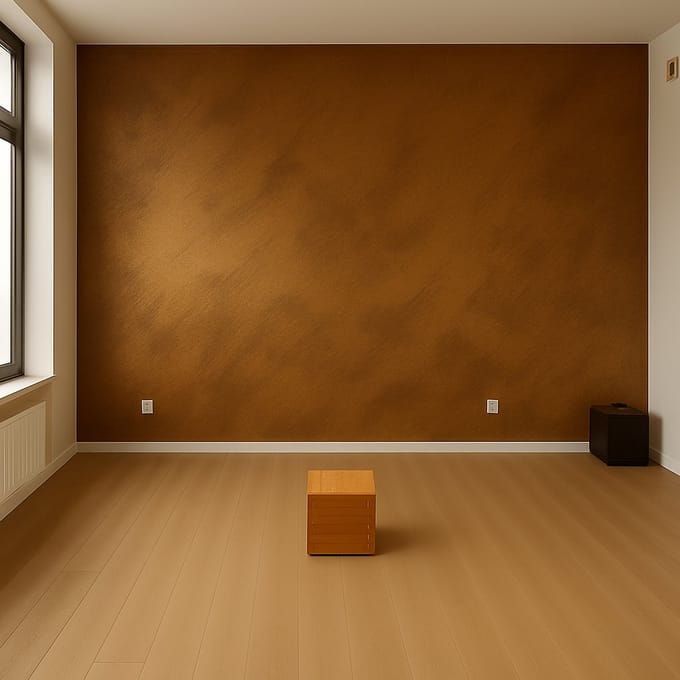 Zand Effect Verf - Decoratieve Muurverf - Zandbrons - 1L + gratis professionele kwast