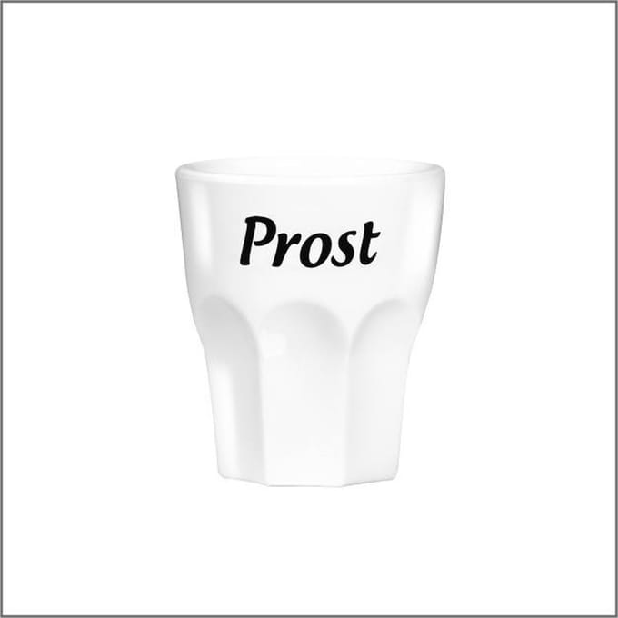 Premium Shotglaasjes - Onbreekbaar - Borrel Glaasjes - Wit - Met Tekst | PROST