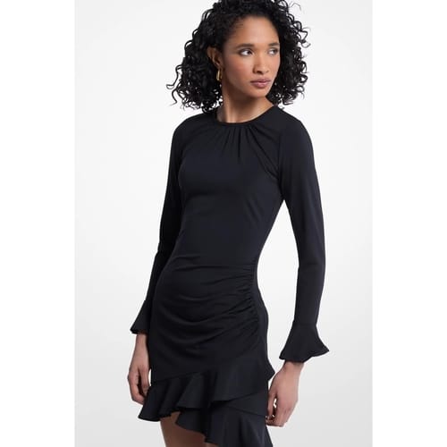 Korte Jurk MICHAEL Michael Kors Mt683j5h6j Ruched Ruffle Hem Dress