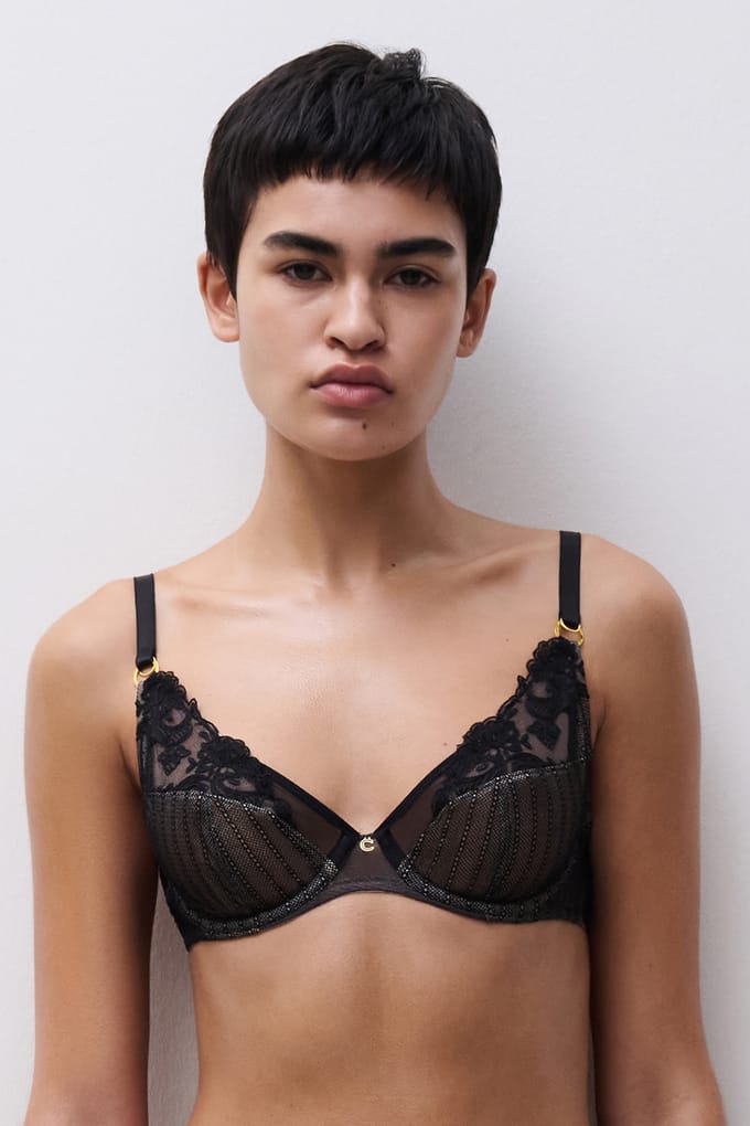 Chantelle Cabaret Sauvage Bra Black Taglia: B80 | Reggiseni Outlet | Donna | Nero