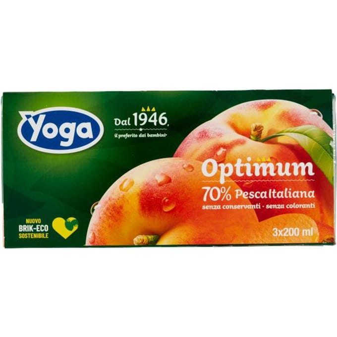 Jus de pêche optimum 3x200ml - yoga