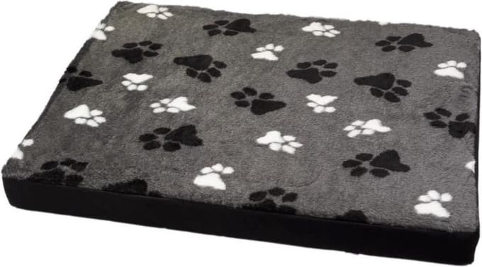 Comfort Kussen Hondenmatras Teddy 100 x 75 cm - grijs poot