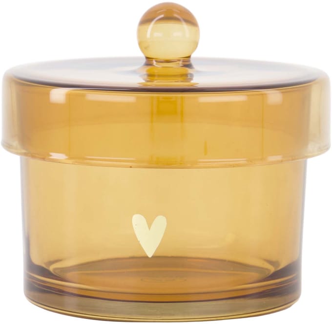 Zusss Bewaarpot Glas Met Deksel Hartje Glas Transparent / Gold