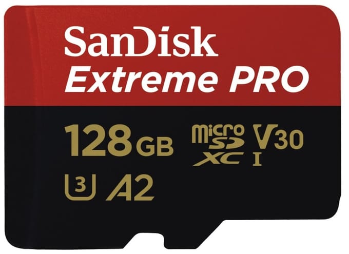 SanDisk Extreme Pro Micro SDXC 128GB - A2 V30 - met adapter