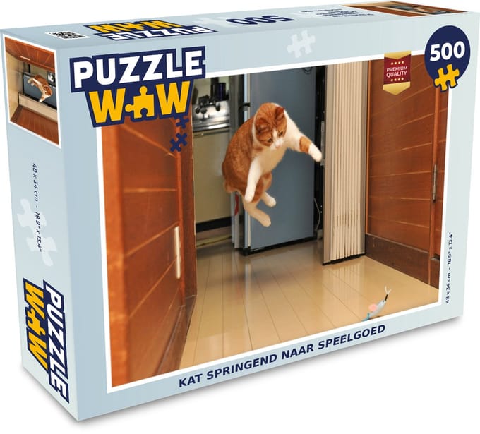 Puzzel Kat - Spring - Speelgoed - Legpuzzel - Puzzel 500 stukjes