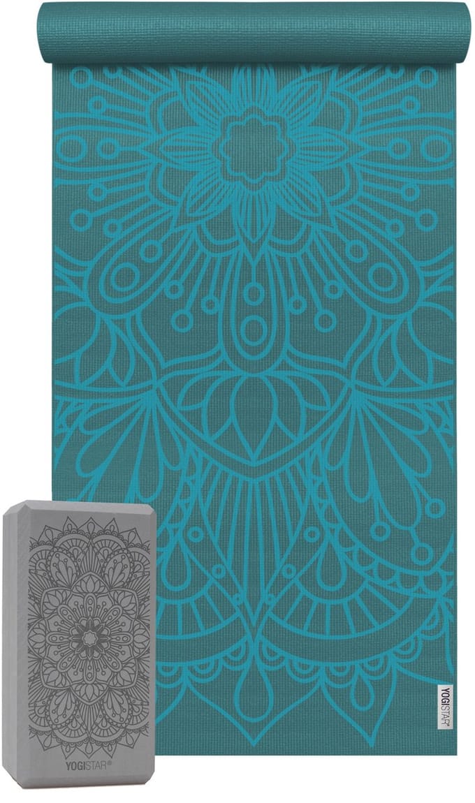 Yoga-Set Starter Edition - lotus mandala (Yogamatte + 1 Yogablock)