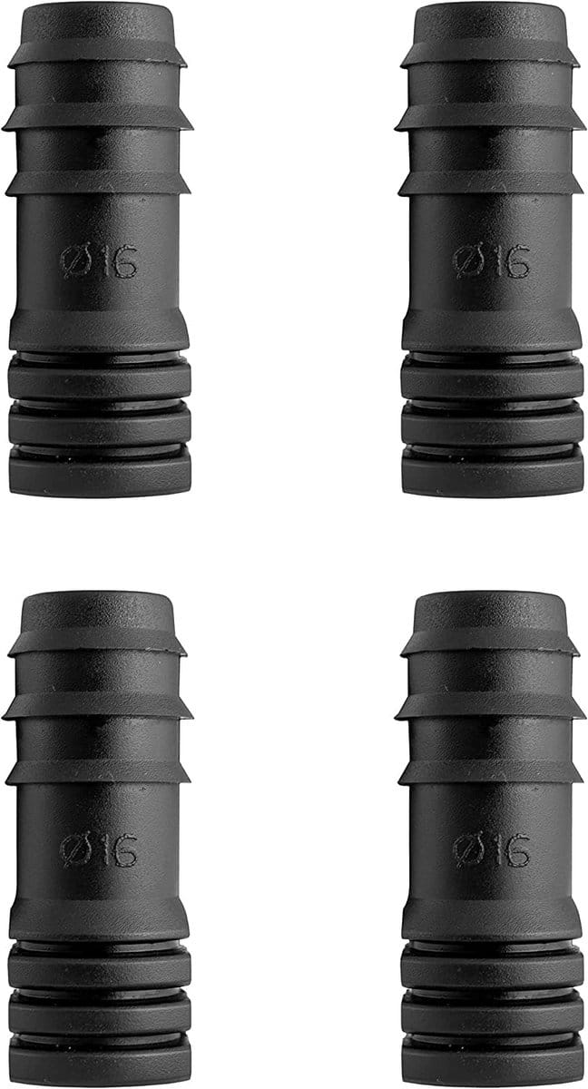 Set van 4 Waterdoorlatende Slang Stops voor Tuinirrigatie