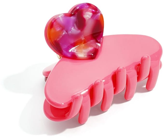 Haarspeldjes hart casual acetaat valentijnsdag accessoires - Rozerood