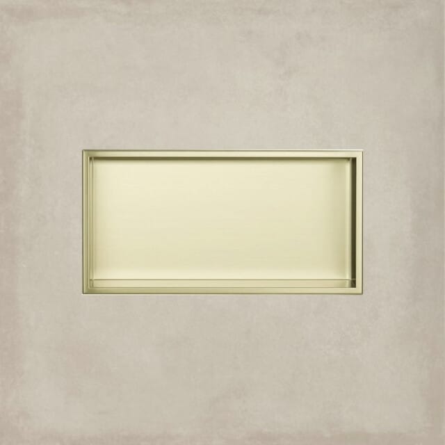 Vtw Living inbouwnis badkamer geborsteld messing 60 x 30 x 10 cm