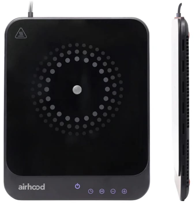 AirHood Draagbare Superdunne Inductiekookplaat | 2000 Watt | 1 kookzone | 10 standen | temperatuur instelling | | Timer | Zwart