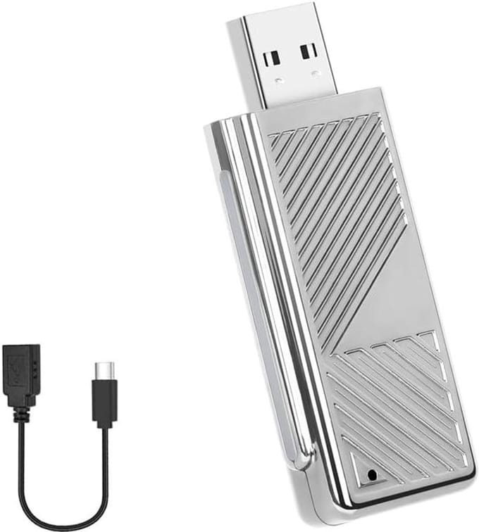 Draadloze Auto Box - Android Adapter - Navigatie Gebruik - Stabiele WiFi Verbinding - Type-C Interface - Zilver