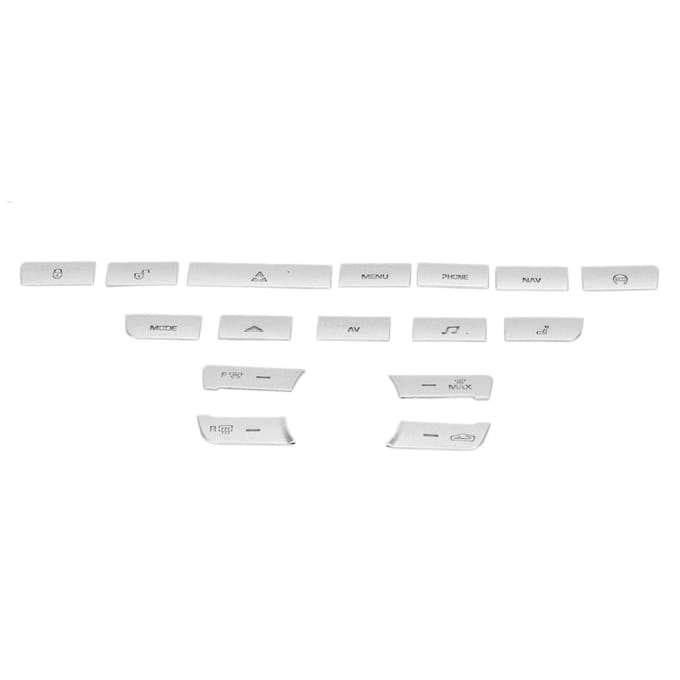 16 stuks Set Airconditioner Knop Schakelaar Cover Zilver Vervanging voor Jaguar XJ 13?15 white
